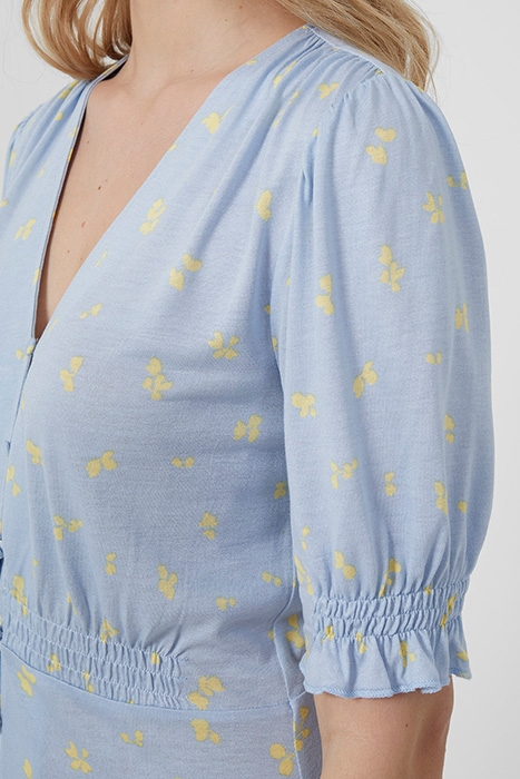 SARA-BONITA ECO V NK SS DRESS CLOUD BL/BUTTER YELL 4