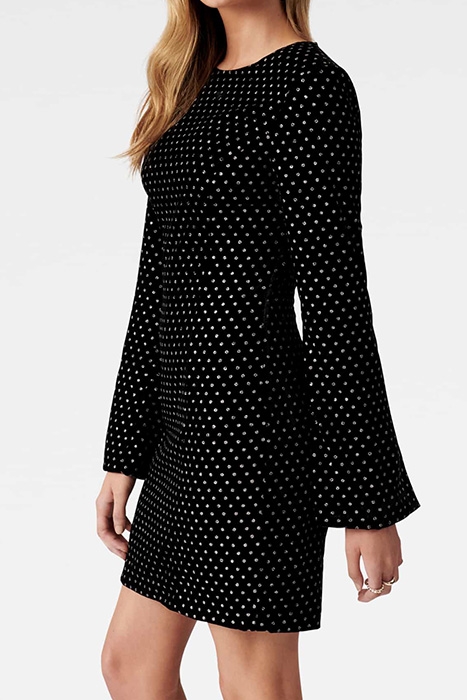 TANYA SPOT DRESS BLACK 3