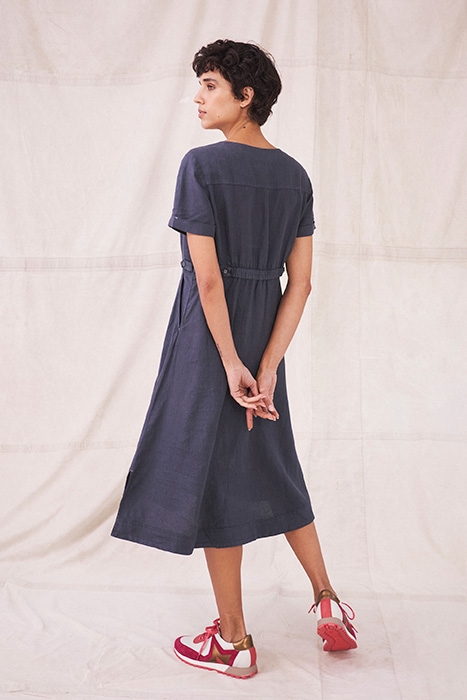 IVY LINEN MINI DRESS PURPLE 3