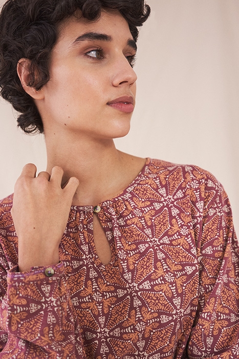 BEA JERSEY TOP PLUM MULTI 4