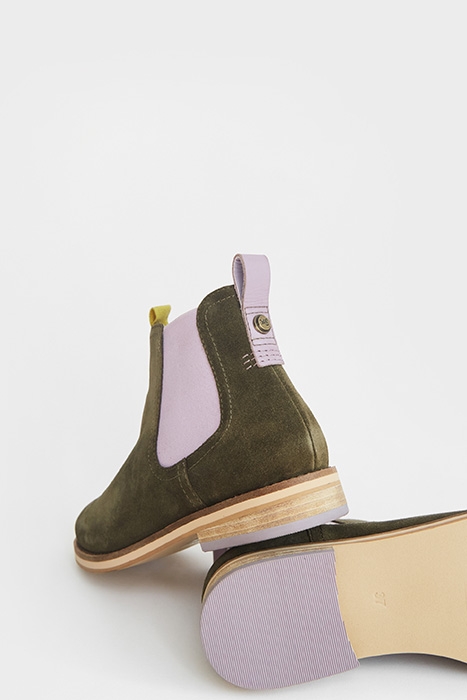 FLORA SUEDE CHEEA BOOT KHAKI GRN 4