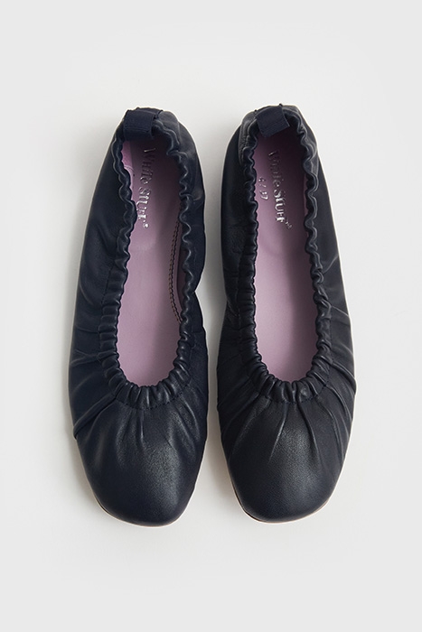 POPPY RUCHED BALLERINA DARK NAVY 3