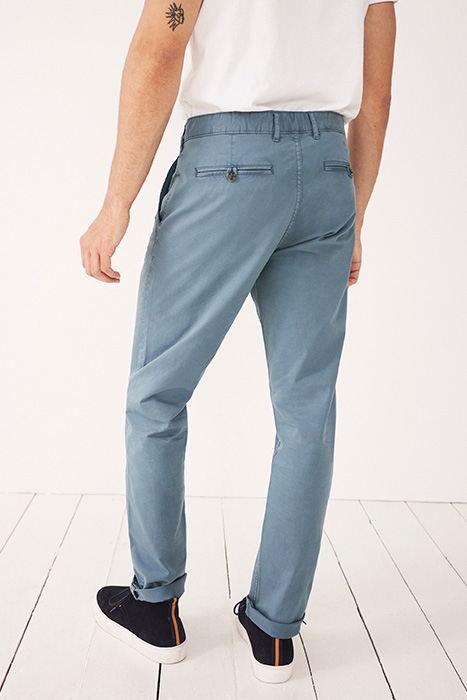 SUTTON ORGANIC CHINO TROUSER MID BLUE 3