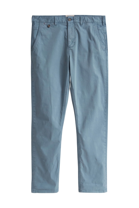 SUTTON ORGANIC CHINO TROUSER MID BLUE 1