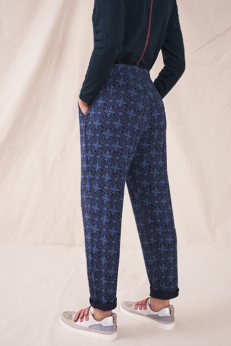 MAISON ECO VERO JERSEY TROUSER BLUE MULTI 2