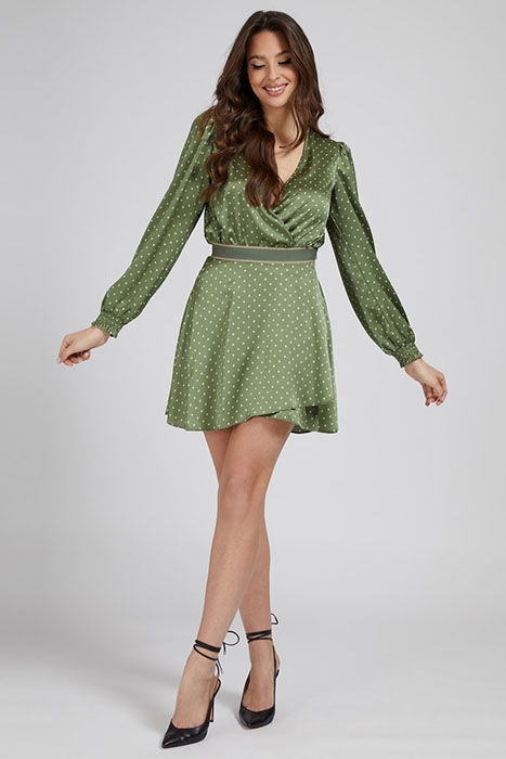 ADRIANA SKIRT SMALL DOTS OLIVE SAG 4