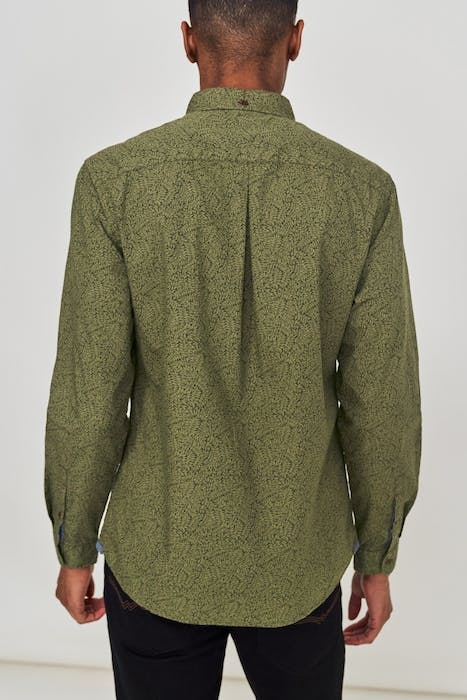 BASIL PRINT SHIRT GREEN PRINT 3