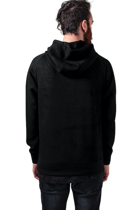 IMITATION SUEDE HOODY BLACK 3