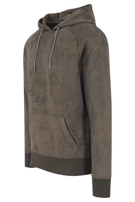 IMITATION SUEDE HOODY OLIVE 8