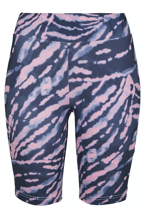 LADIES TIE DYE CYCLING SHORTS DARKSHADOW/PINK 1