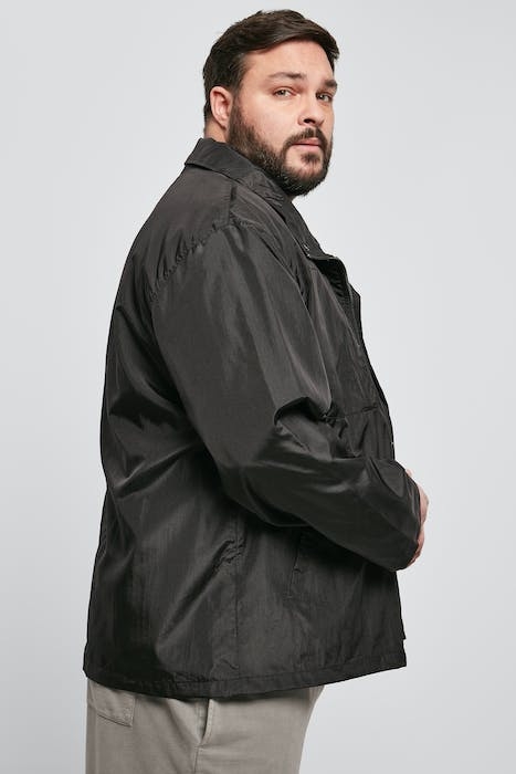 DOUBLE POCKET NYLON CREPE JACKET BLACK 5