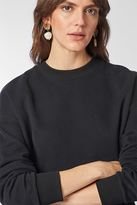 ORGANIC FELPA CREW BLACK 4