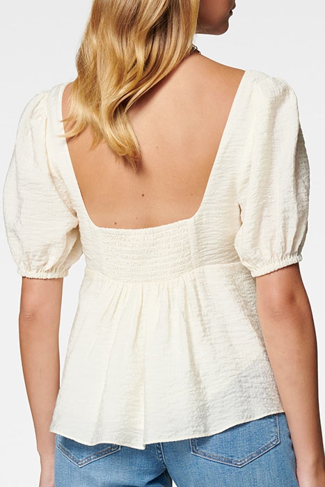 YASMINA PUFF SLEEVE BABYDOLL BLOUSE CREAM 3