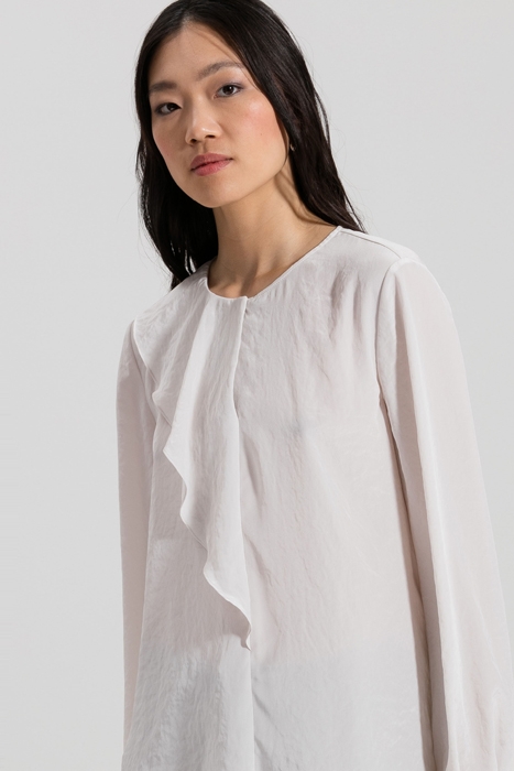 BLOUSE WITH FRILL DETAIL PANNA COTTA 1