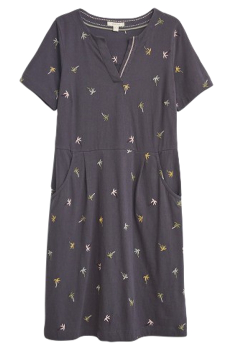 RUBY COTTON EMBROIDERED DRE GREY 1