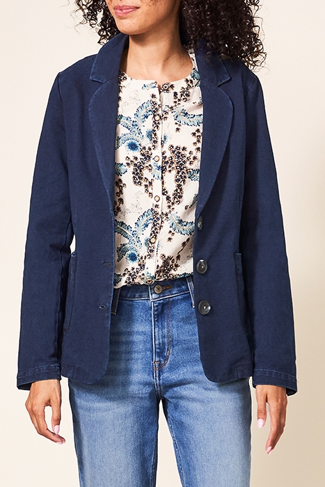 OLIVIA COTTON JERSEY BLAZER DARK DENIM 2