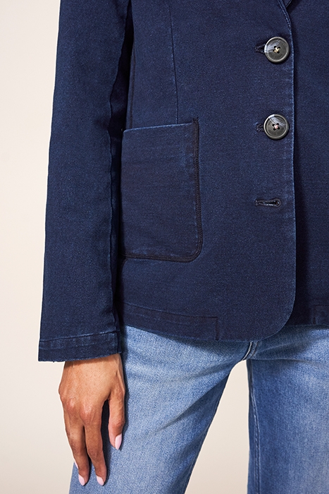 OLIVIA COTTON JERSEY BLAZER DARK DENIM 4