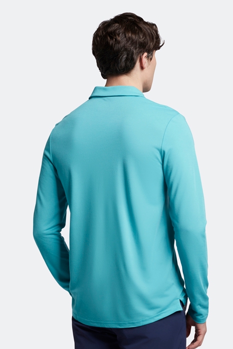 LONG SLEEVE LIGHT POLO SHIRT RETRO BLUE 2