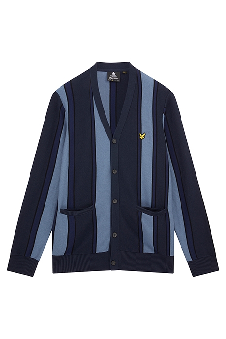 VERTICAL STRIPE CARDIGAN SLATE BLUE/ NAVY 5