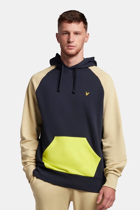 COLOUR BLOCK HOODIE DARK NAVY 1
