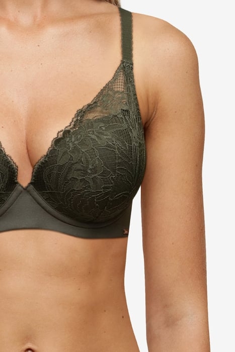 CO BRA TSHIRT PUSH LILLY COTTON LACE DARK PINE 4