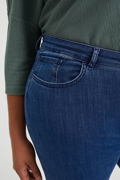 DAMES HIGH RISE SKINNY JEANS MET STRETCH - CURVE DARK BLUE 5