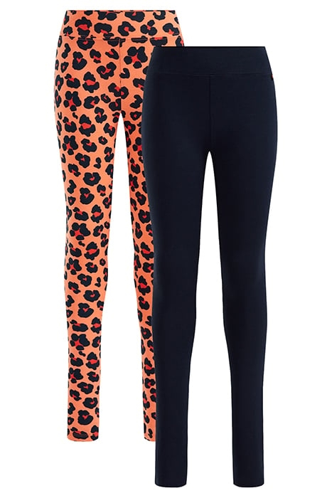 MEISJES LEGGING, 2-PACK CORAL PINK 1