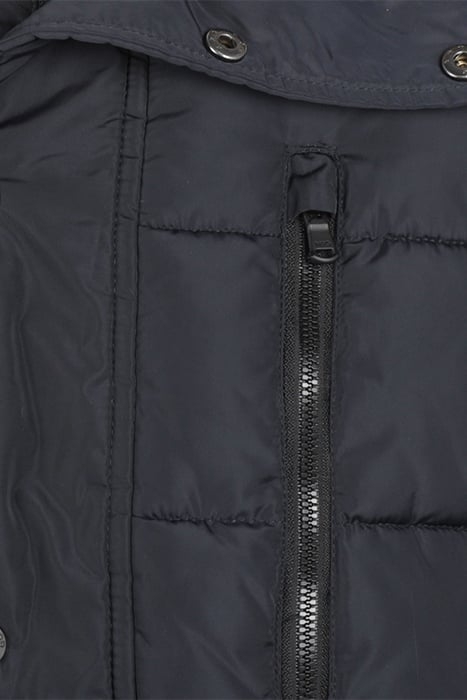 NYLON HOODED BOMBER BLACK IRIS (NAVY) 6