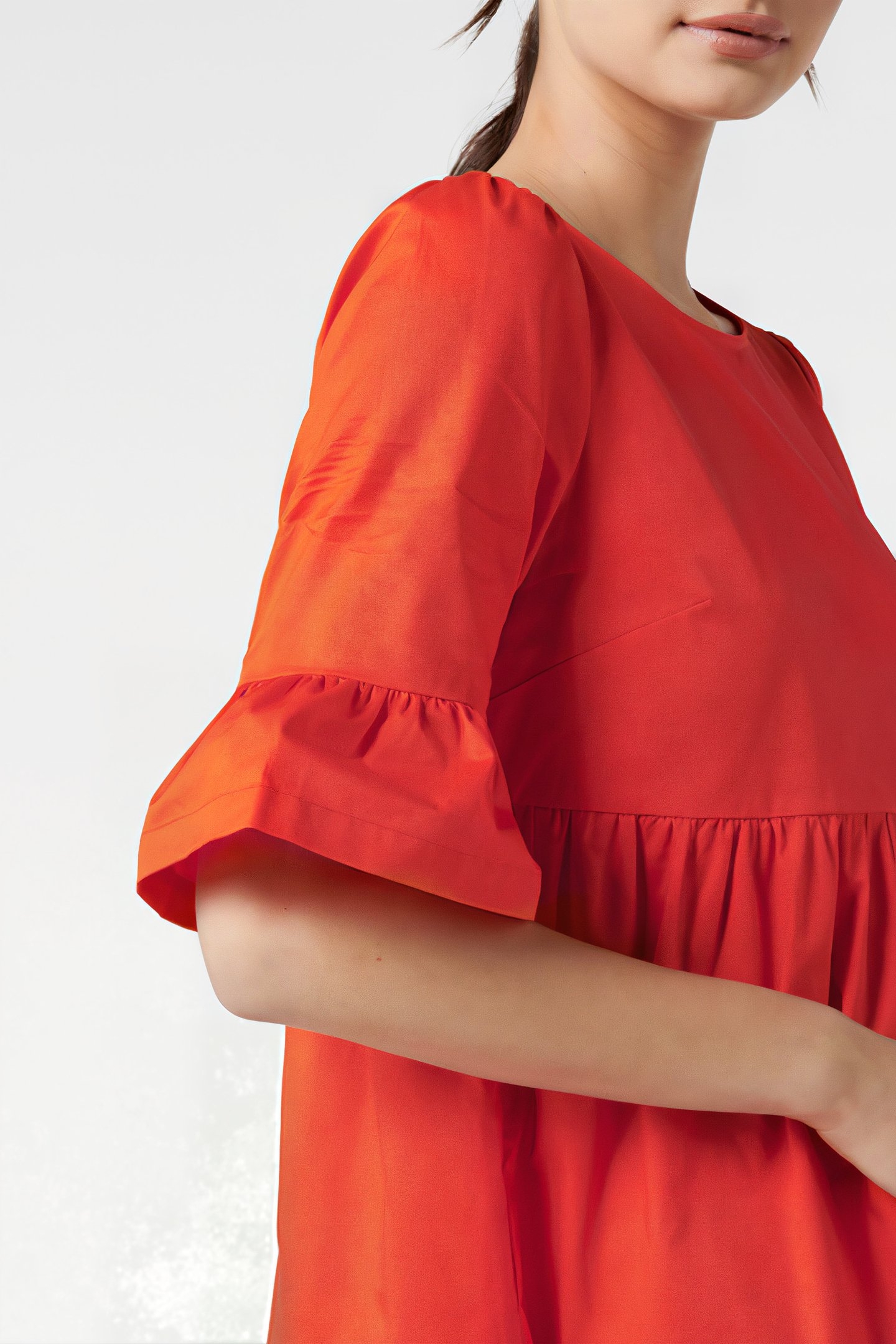 BRYDIE COTTON SMOCK DRESS RED 5