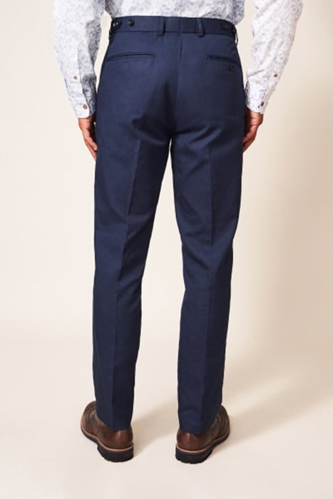 FO COTTON LINEN TROUSERS DARK NAVY 3