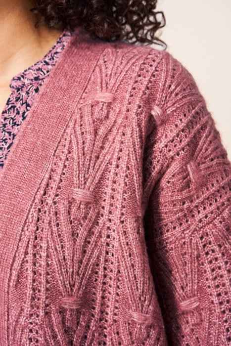 BELONGING STITCH CARDI PINK 4