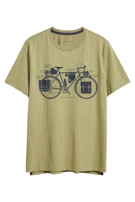 EXPLORE BIKE GRAPHIC TEE LGT GREEN 1