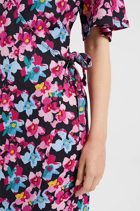 LADIES WRAP DRESS WITH MULTI-COLOURED PATTERN AND STRUCTURE 5