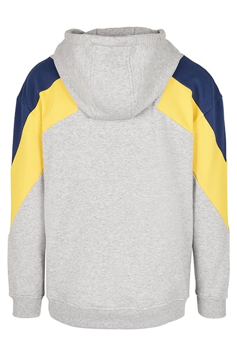 OVERSIZE 3-TONE HOODY GREY/HONEY/DARKBLUE 2