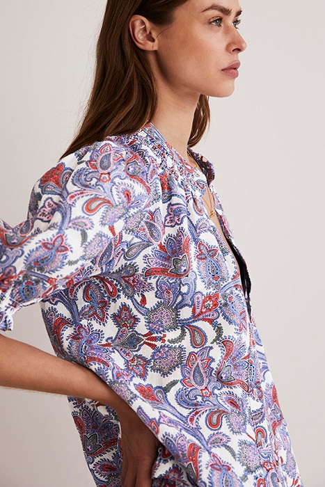 SMOCKED SHORT SLEEVE BLOUSE IVO 6