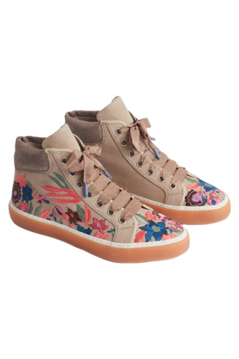 EMBROIDERED HIGH TOP TRAINER NAT 2