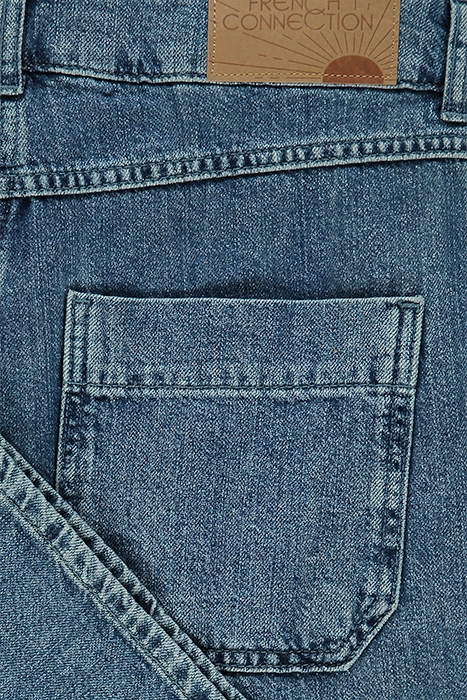 ZUZI LINEN BLEND DNM WIDE JEAN MID BLUE 3