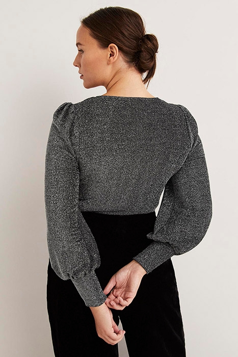 TWIST FRONT JERSEY TOP BLK 2