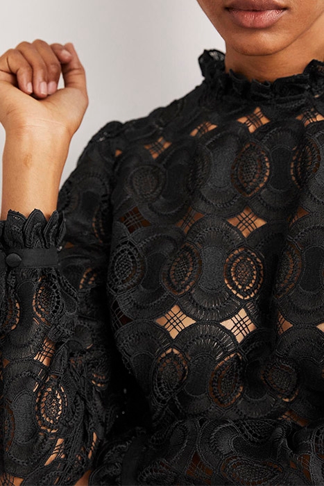 HIGH NECK LACE TOP BLK 4