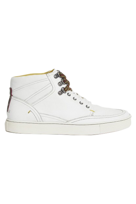 NOAH LEATHER HIGH TOP TRAINER BRIL WHITE 1