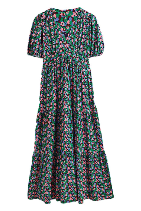 TIERED JERSEY MAXI TEA DRESS LGR 5