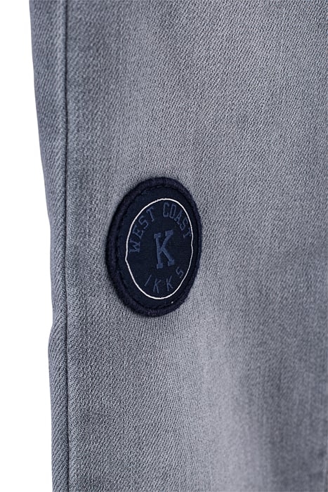 BOYS’ MEDIUM GREY RECYCLED SLIM JEANS WITH BADGES MEDIUM GRE 5