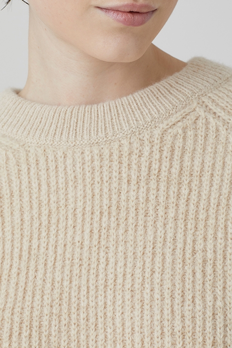 CREW NECK TABARD KNITS ECRU 5