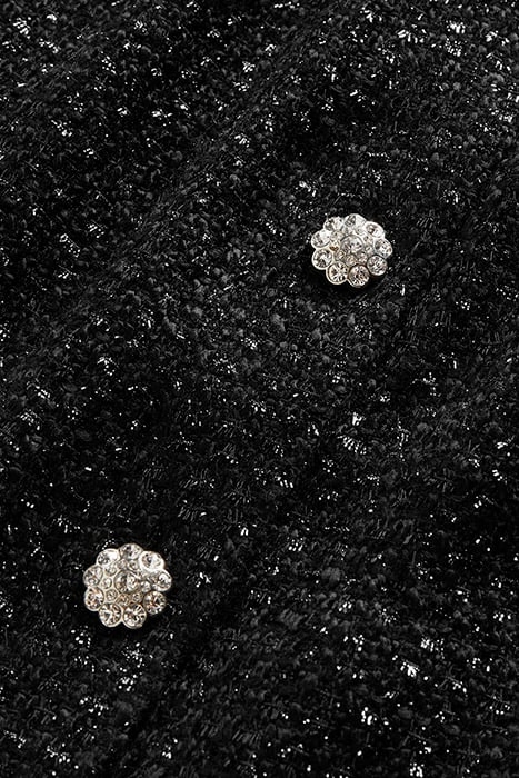 METALLIC TEXTURED MINI DRESS BLK 5