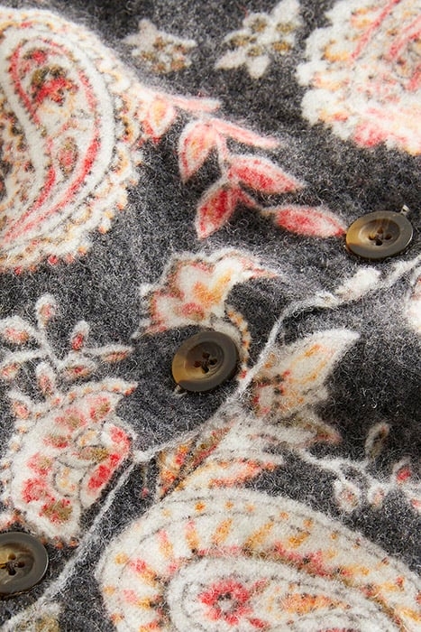 PRINTED FLUFFY CARDIGAN BLK 5