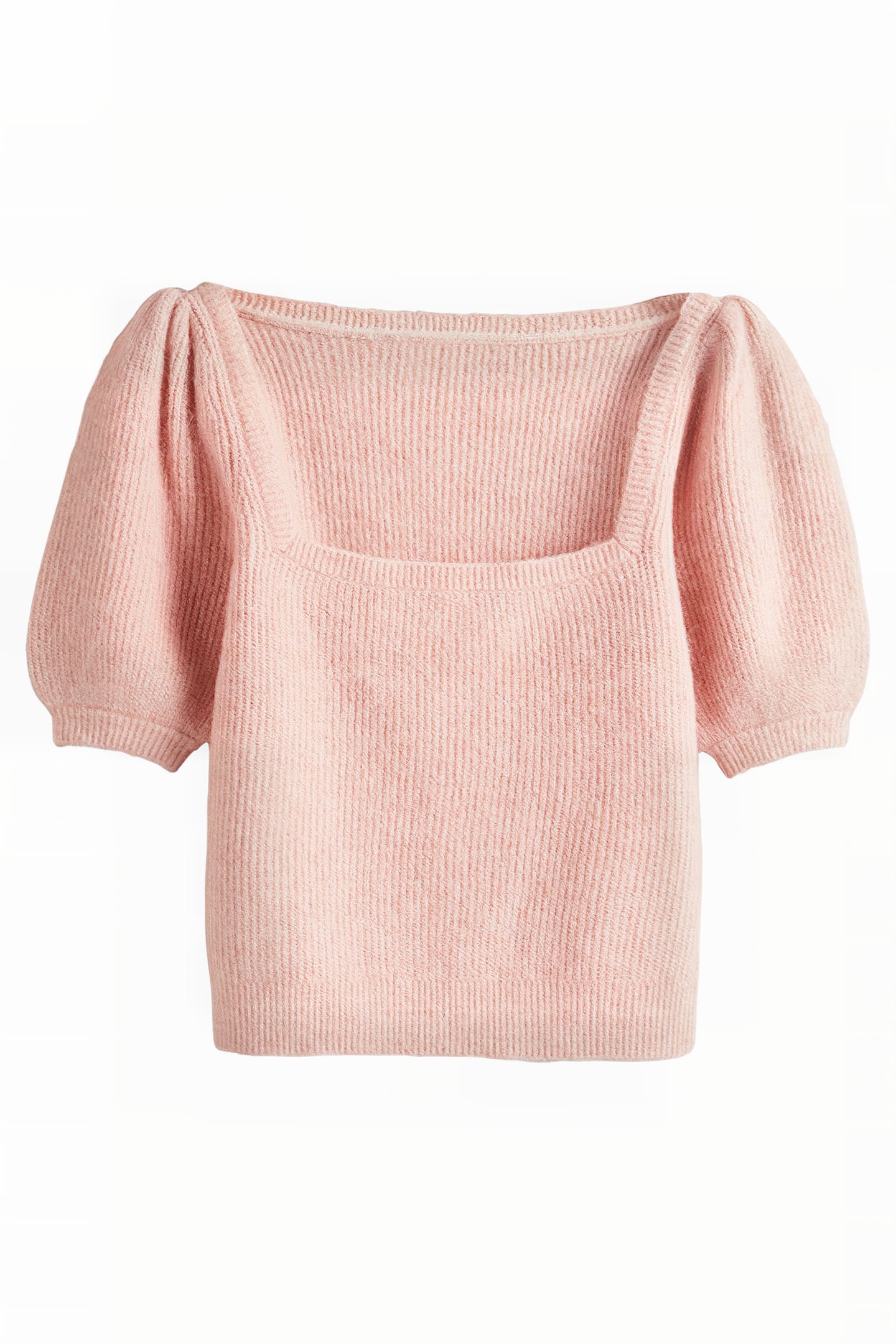 SQUARE NECK FLUFFY JUMPER PNK 7