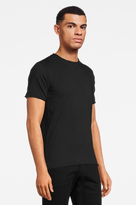 BASIC ROUND NECK TEE SLUB JERSEY BLACK 4
