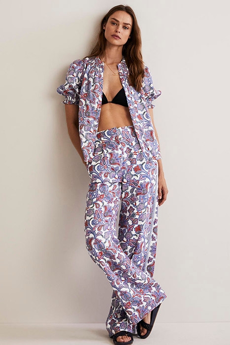 SMOCKED SHORT SLEEVE BLOUSE IVO 3