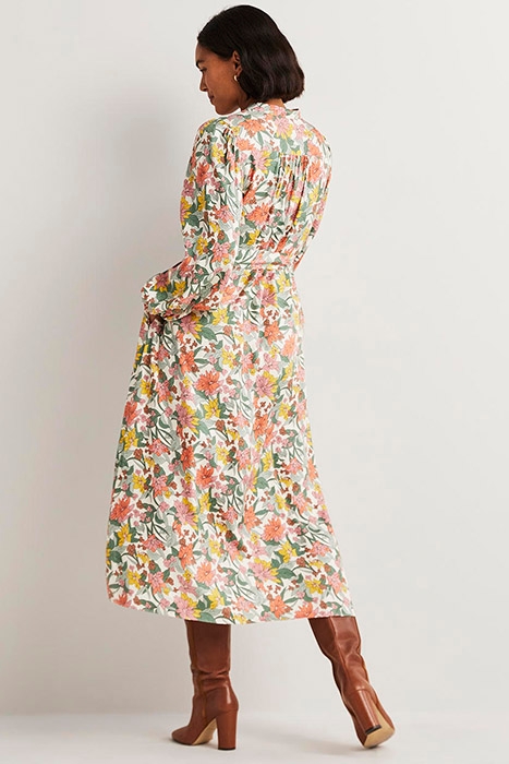 NOTCH NECK BLOUSON MIDI DRESS IVO 2