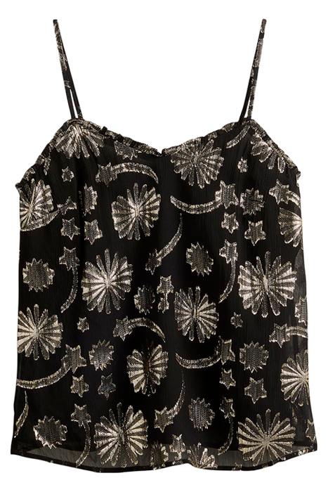 JACQUARD PARTY CAMI TOP BLK 6